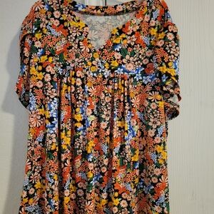 Floral Multicolor Women's Top